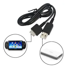 Kebidu Высокое качество 1 м черный 2 в 1 для sony PS Vita USB Передача данных зарядное устройство кабель USB шнур для psv