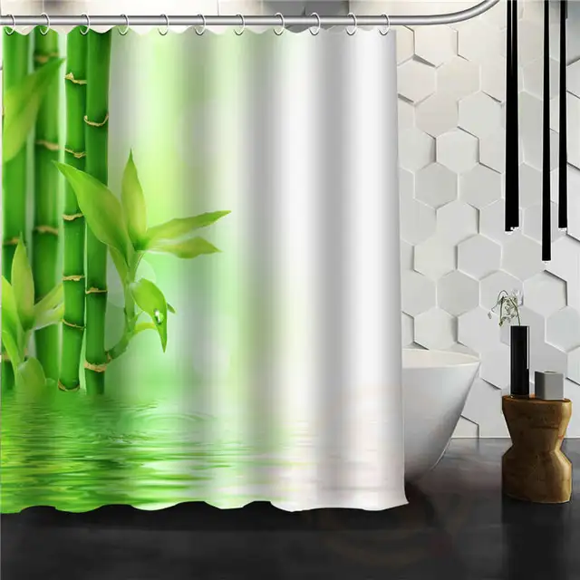 Custom Beauty bamboo, bamboo forest Bathroom Shower Curtain Polyester