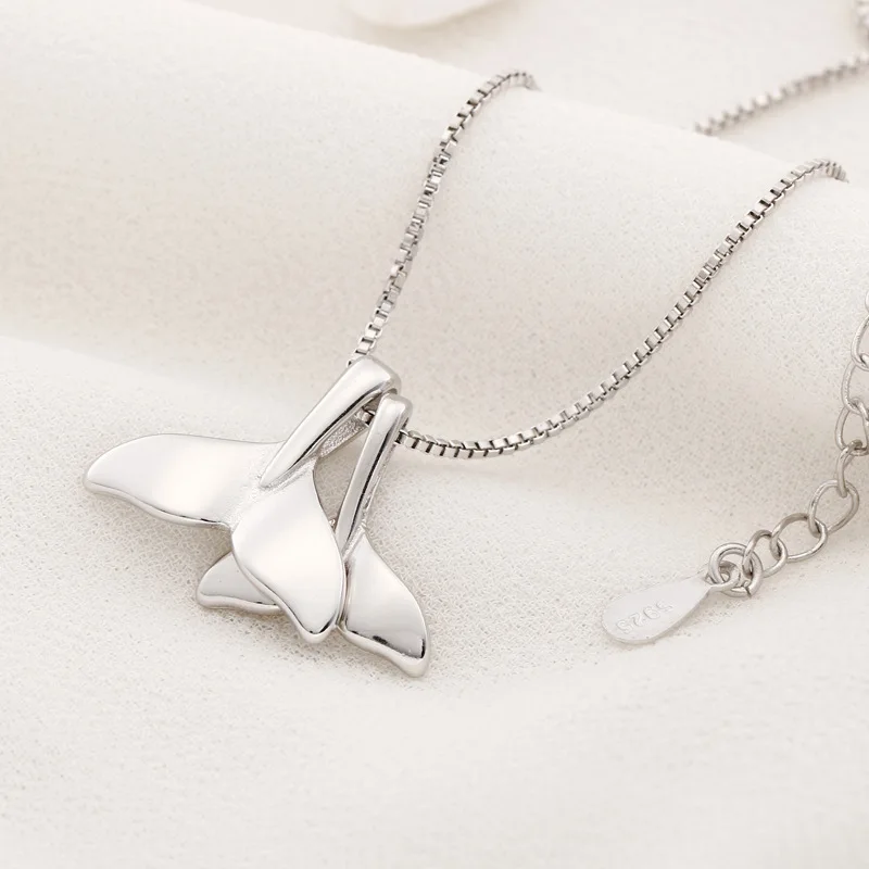 Sterling Silver Whale Tail Charm