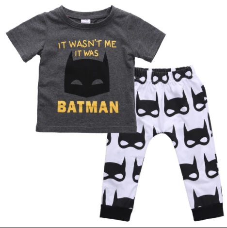 

Newborn Infant Baby Boys Cartoon T-shirt Tops Pants Home Outfits Set Clothes Size 0-24M