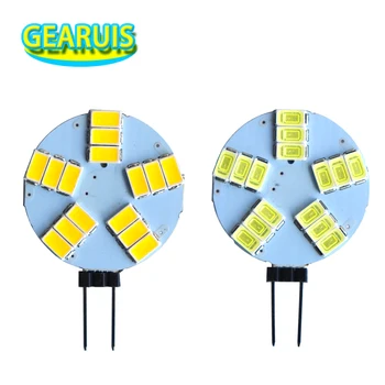 

100pcs DC 12V G4 15 SMD 5630 LED 5730 Bulb Lamp Warm White Lighting Lights replace Boat Light Halogen Chandelier lights Source