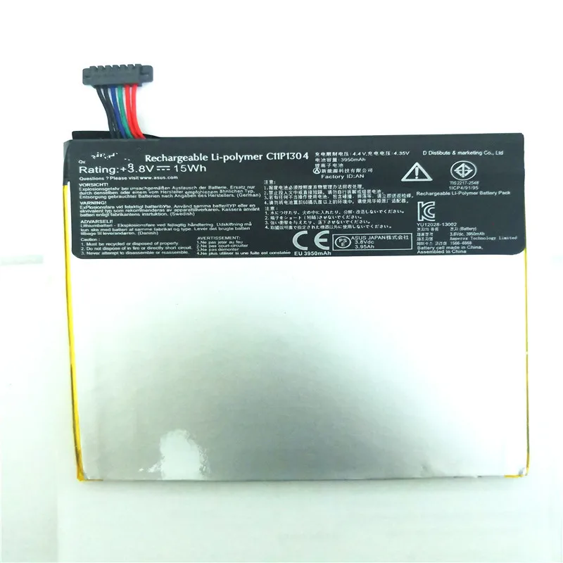 3950 мАч сменный аккумулятор планшетных ПК для Asus MEMO PAD HD 7 ME173X HD7 ME173 K00B C11P1304 батарея