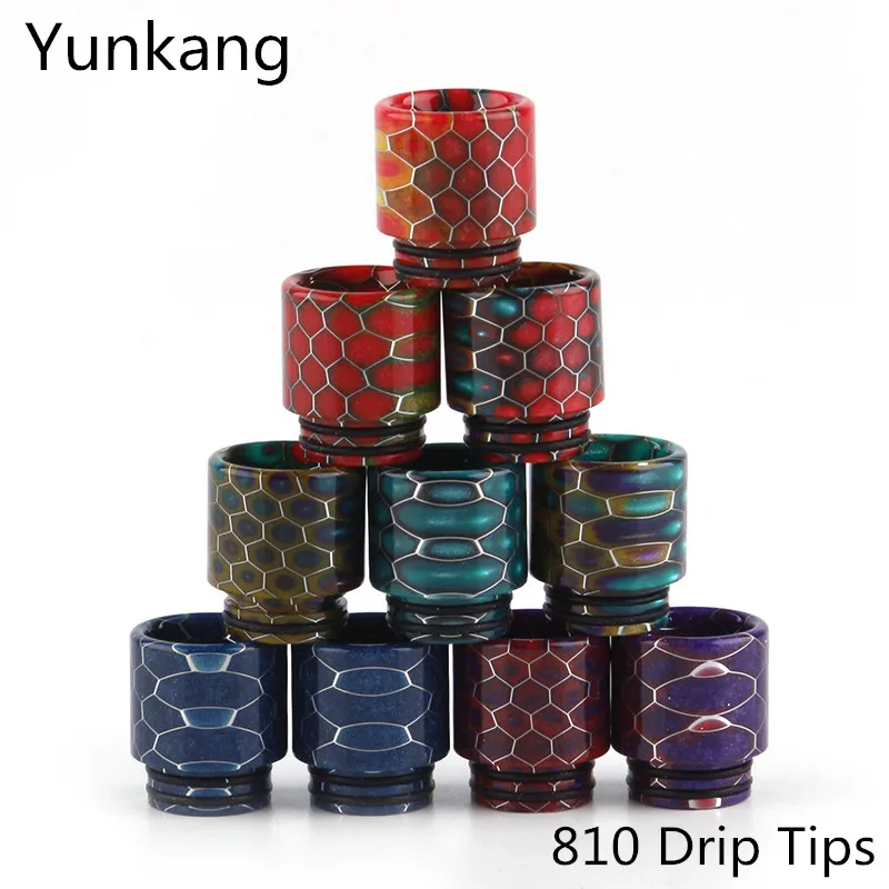 3 шт./лот Yunkang Vape атомайзер 810 змеиная кожа капельный наконечник для принца