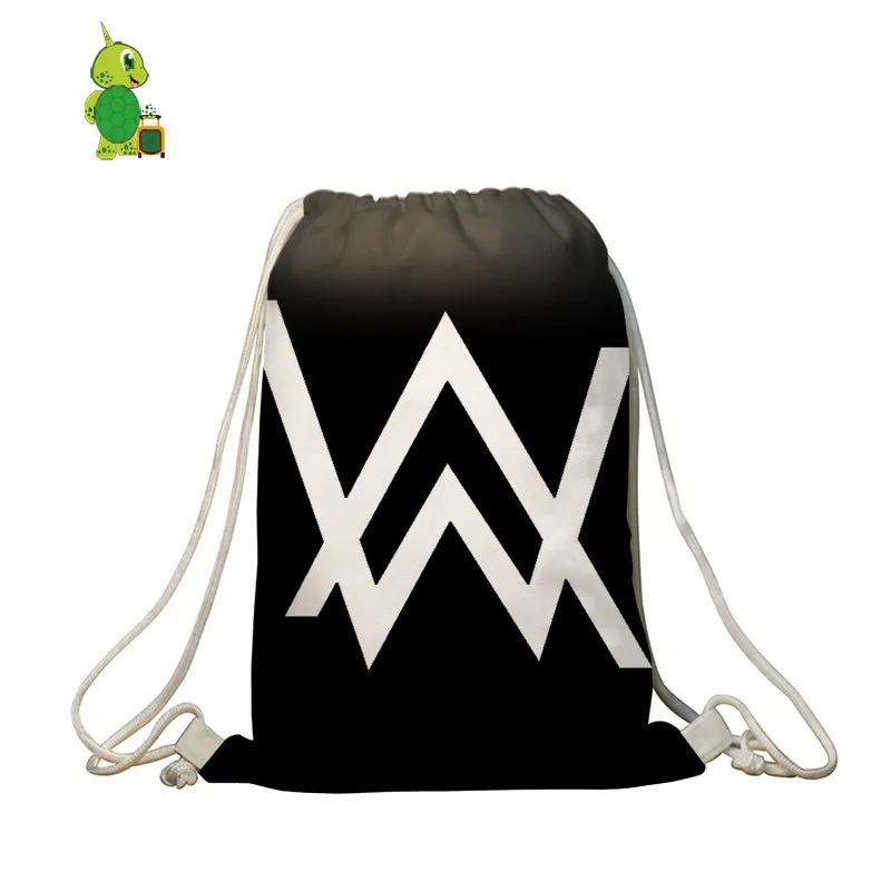 

Alan Walker DJ Drawstring Backpack Women Men Softback Travel Bags School Backpack Large Capacity Storage Drawstring Bags