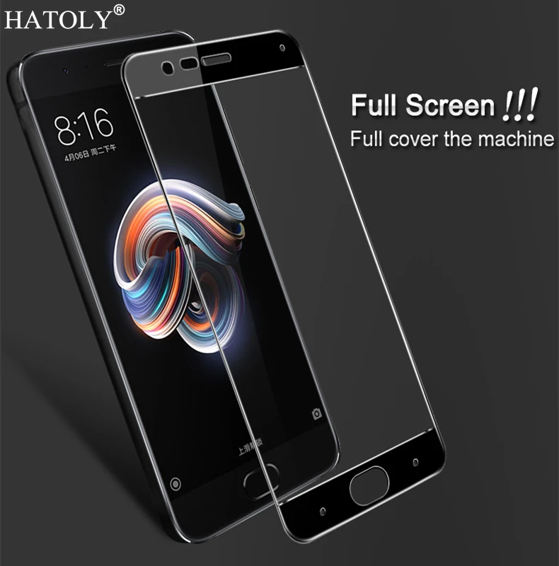2 قطع الزجاج المقسى جهاز شاومي مي نوت 3 واقي للشاشة سفور شياو هاتف محمول mi note 3 غطاء كامل جهاز شاومي مي نوت 3 3D منحني حافة فيلم HATOLY
