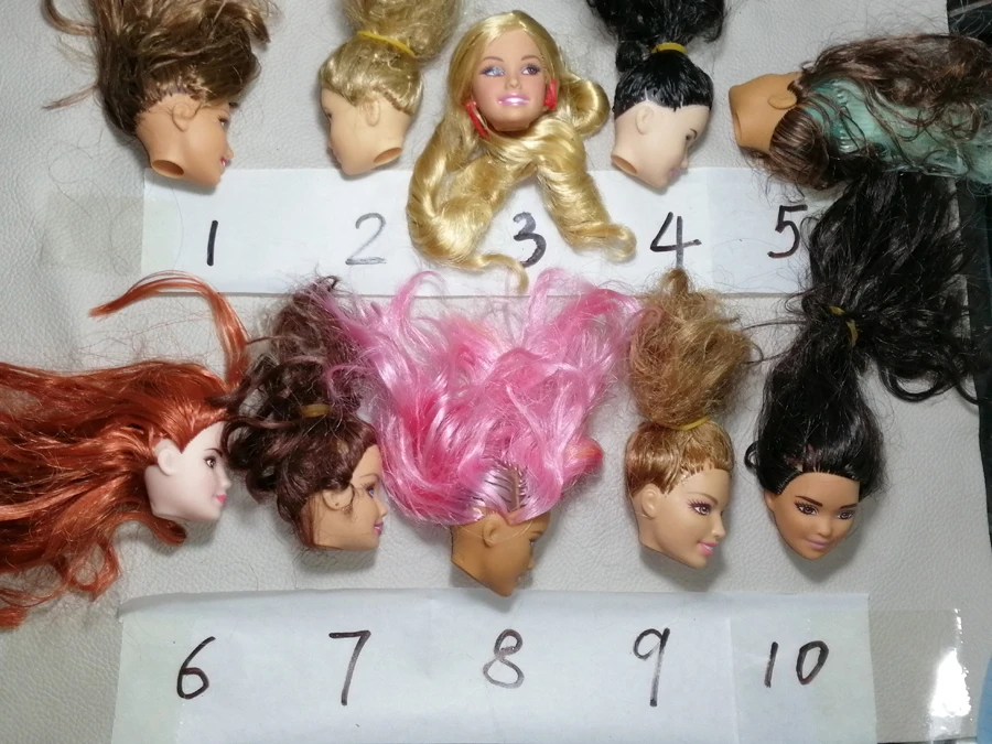 

B14-3 Original Foreign Trade World Beauty 1/6 OOAK NUDE Doll Head Mussed Lost Hair for DIY CarefulXXXXpurchase