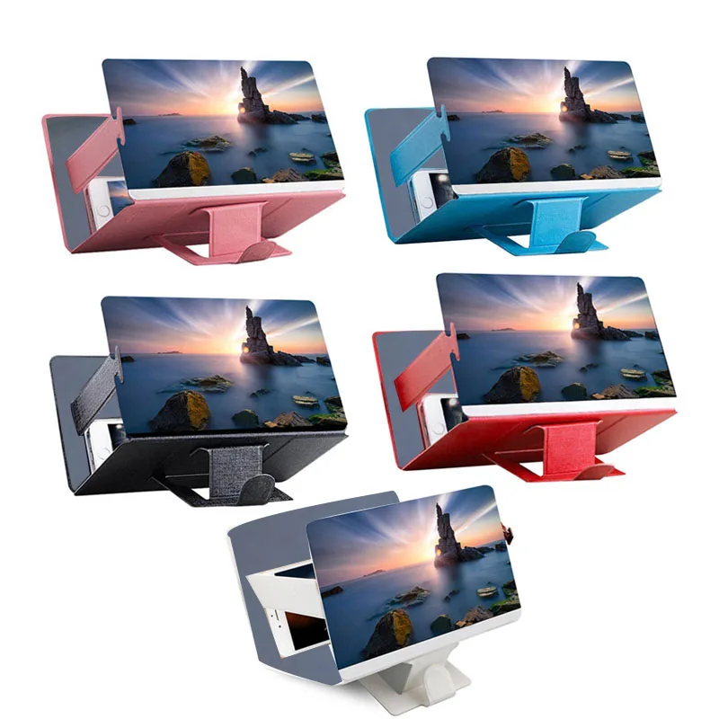  Folding Enlarged Magnifying Glass 3D HD Moblie Phone Screen Amplifier Movie Video Magnifier Zoomify