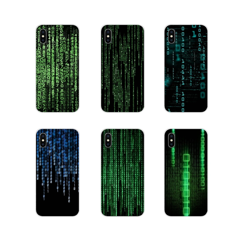 

Minimalist design Matrix Code For Xiaomi Mi6 A1 5X 6X Redmi Note 5 5A 4X 4A 4 3 Plus Pro pocophone F1 Transparent TPU Shell Case
