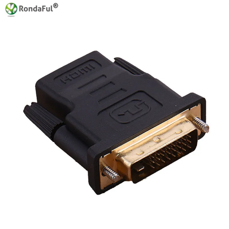 Высококачественный конвертер DVI 24 + 1 штекер HDMI гнездо позолоченный адаптер 1080P