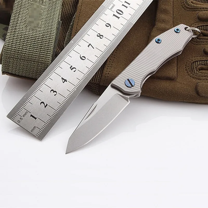 Newest Utility Knive Mini Folding Knife Blade Titanium Alloy Handle Tactical Survival Pocket