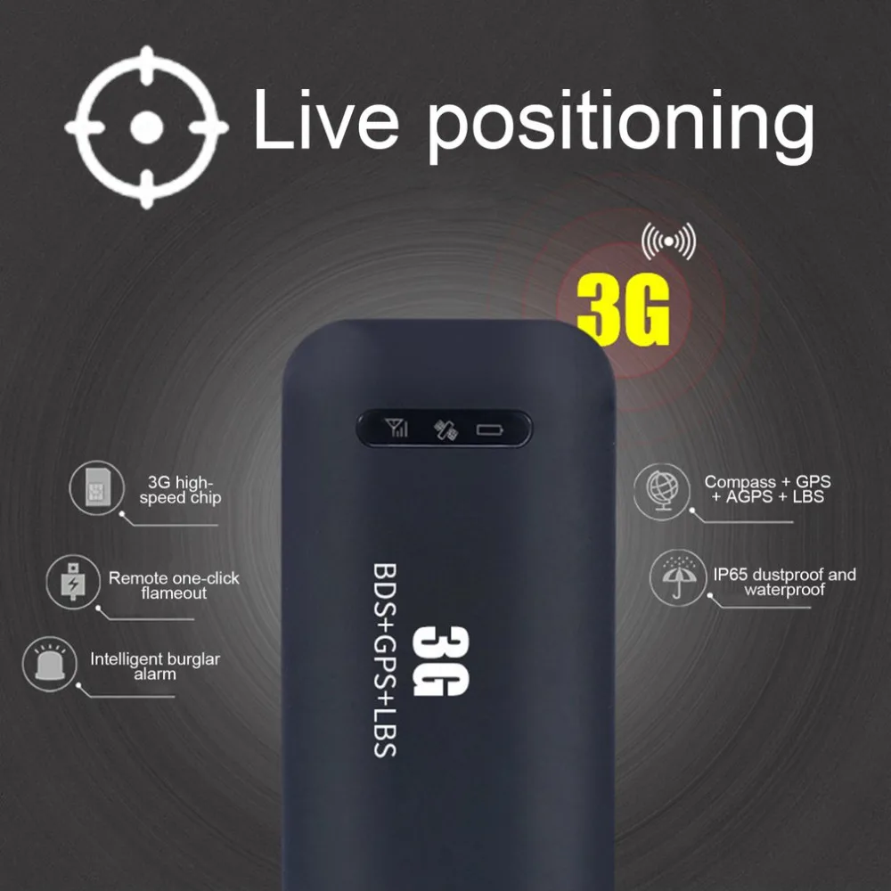

Small Size Car Styling GPS Tracker Wifi 3G WCDMA Practical Anti-Theft High Precision Real Time GPS Tracking Locator Device Black