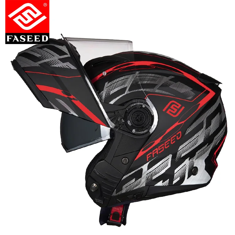 

FASEED Filp up Modular Motorcycle Helmet Racing Casco Moto Capacetes de Motociclista Dual Visors Motor Helmet