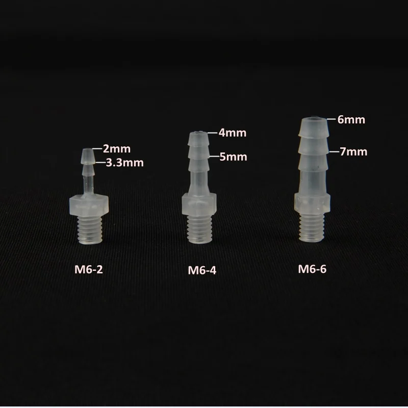 5 шт. NuoNuoWell пищевой M5 M6 наружная резьба до 2 мм~ 8 мм прямой разъем для шланга аквариума воздушный насос трубы аквариум адаптер