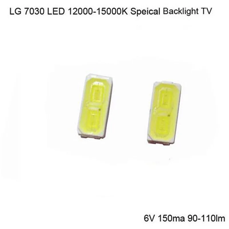 Для LG Innotek светодиодный Светодиодный подсветка 1W 7030 6V холодный белый ТВ применение smd 7030 светодиодный холодный белый 100-110lm 7,0*3,0*0,88 мм