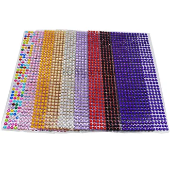 

504pcs/set 6mm Diy Decal Mobile/PC/Nail Art Bling Crystal Rhinestone Self Adhesive DIY Scrapbooking Stickers Wall Car Sticker