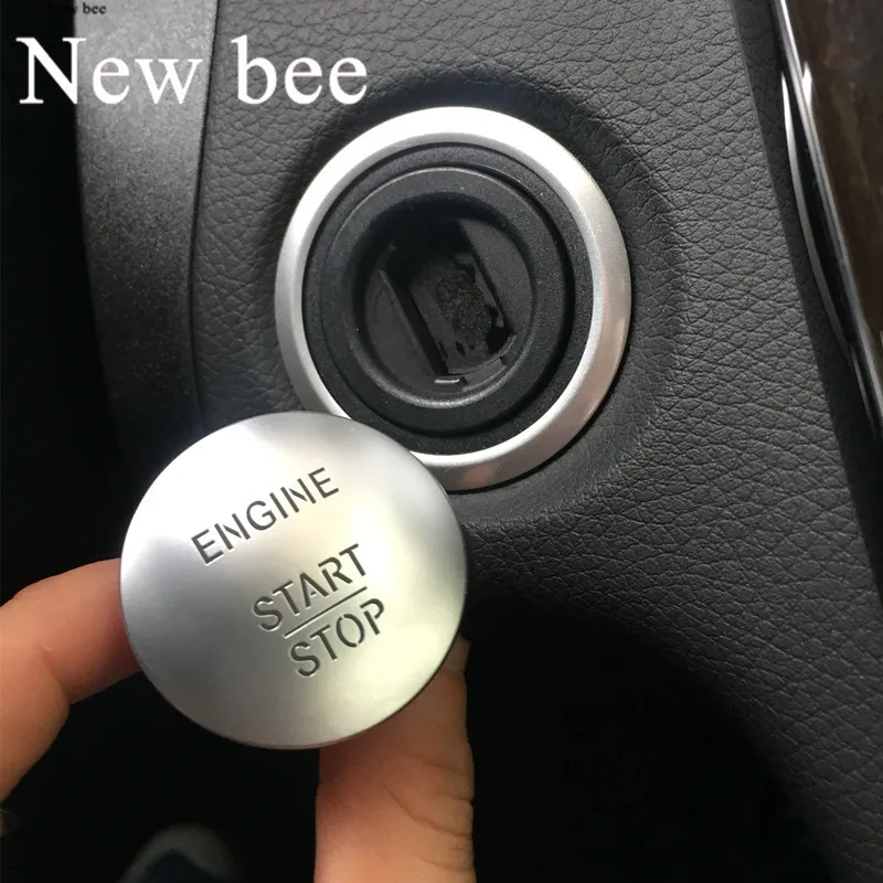 Newbee универсальный для Mercedes Benz Keyless Go Start Stop двигатель Кнопка зажигания Крышка C200 A45 G55 S63 ML350 GLK350 S350