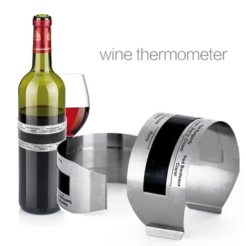 

Aihogard New LCD display Wine Bracelet Thermometer 4--26 degree centigrade Red Wine Temperature Sensor Stainless Steel