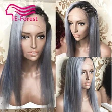 1bTgrey full lace front lace human hair wigs glueless straight Brazilian with Natural baby hair free shipping