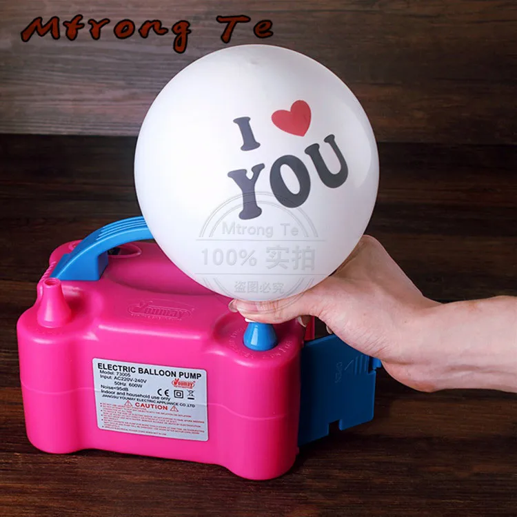 

220V or 110V High Voltage Double Hole AC Inflatable Electric Air Balloon Pump Electric Balloon Inflator Pump machine Mtrong Te