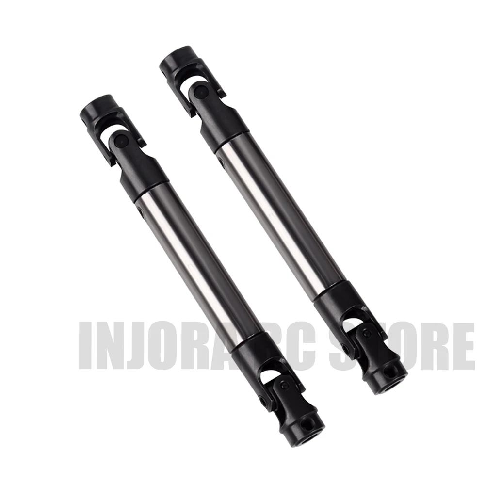 

2PCS Metal Black Stainless Steel 110-138mm Universal Drive Shaft for 1/10 RC Crawler Car Axial SCX10 Parts Upgraded