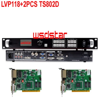 

WsdStar LVP118+2PCS TS802D LED Video Processor Inputs: DVI/VGA/HDMI/CVBS PIP & POP 2304*1152 LED rental screen video processor