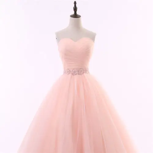 ANGELSBRIDEP бальное платье Vestidos De 15 Anos бальное платье сексуальное розовое Тюлевое платье в пол простой дизайн дебютантное платье