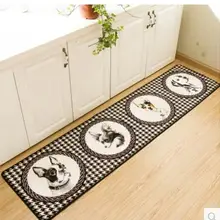 Ретро-коврик в клетку «гусиные лапки» коврик с принтами для собак коврик для кухни нескользящий прикроватный коврик нескользящий коврик
