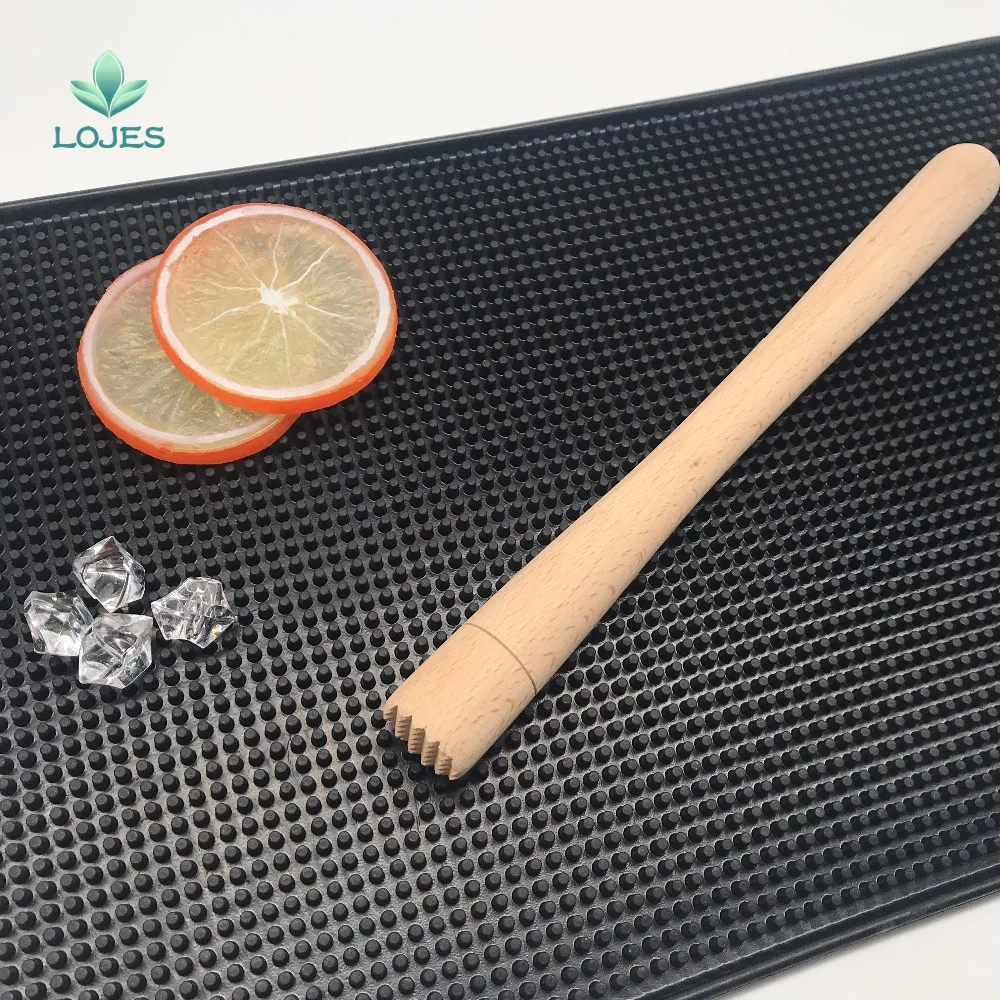 12 Inch Natural Wooden Muddler Bar Mixer Barware Mojito Muddler DIY