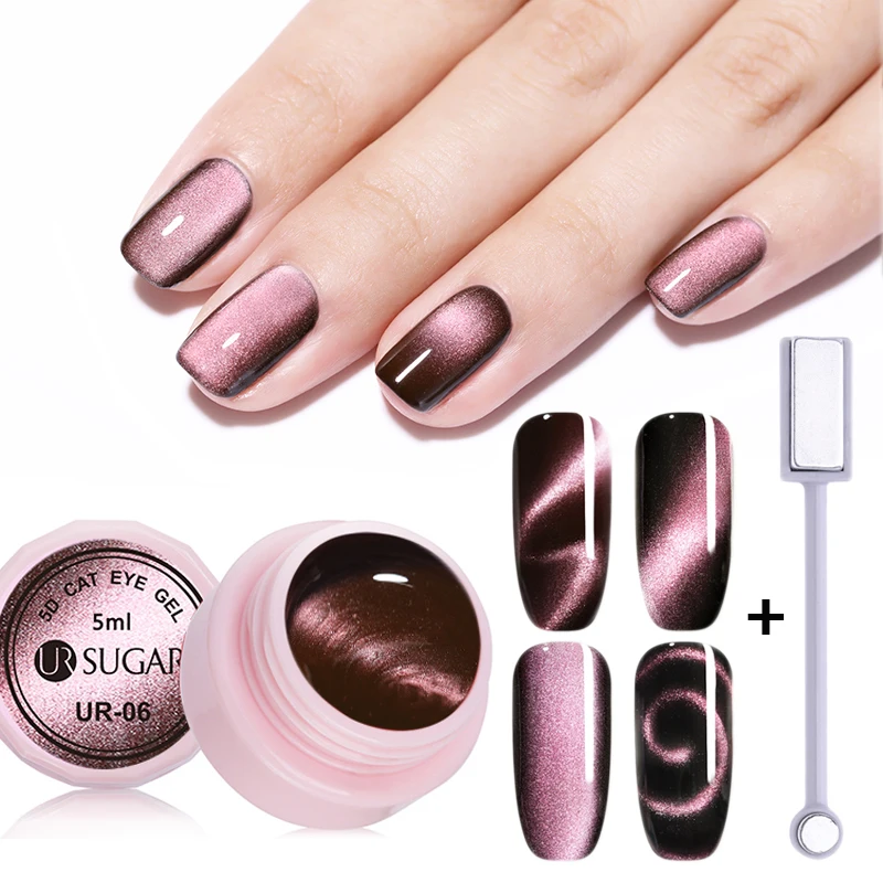 Buy UR SUGAR Nail Gel Polish 5D Cat Eye UV Gel Nail Polish Chameleon