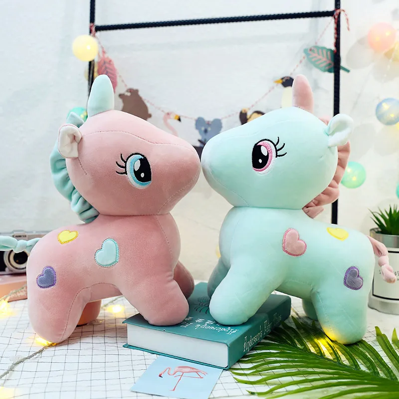 

1pc 15/22cm Plush Toys Soft Unicorn Doll Appease Sleeping Pillow Kids Rainbow Horse Toys For Children Christmas Birthday Gift
