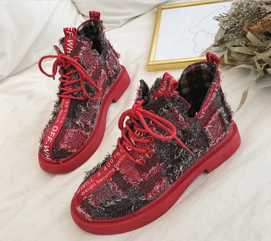 

2018 Arrival Women Fashion Lace-up Round Toes Ankle Boots Women Fringe Patchwork Shooes Lady Leisure Boot Woman Flat Heels Shoe