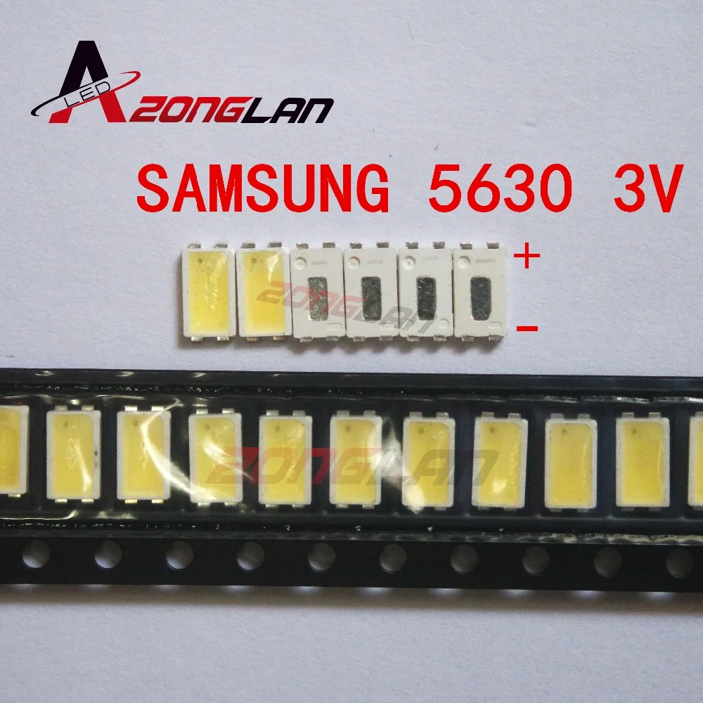100 шт. для SAMSUNG светодиодная подсветка 0 5 Вт 3 в 5630 холодный белый ЖК ТВ Приложение