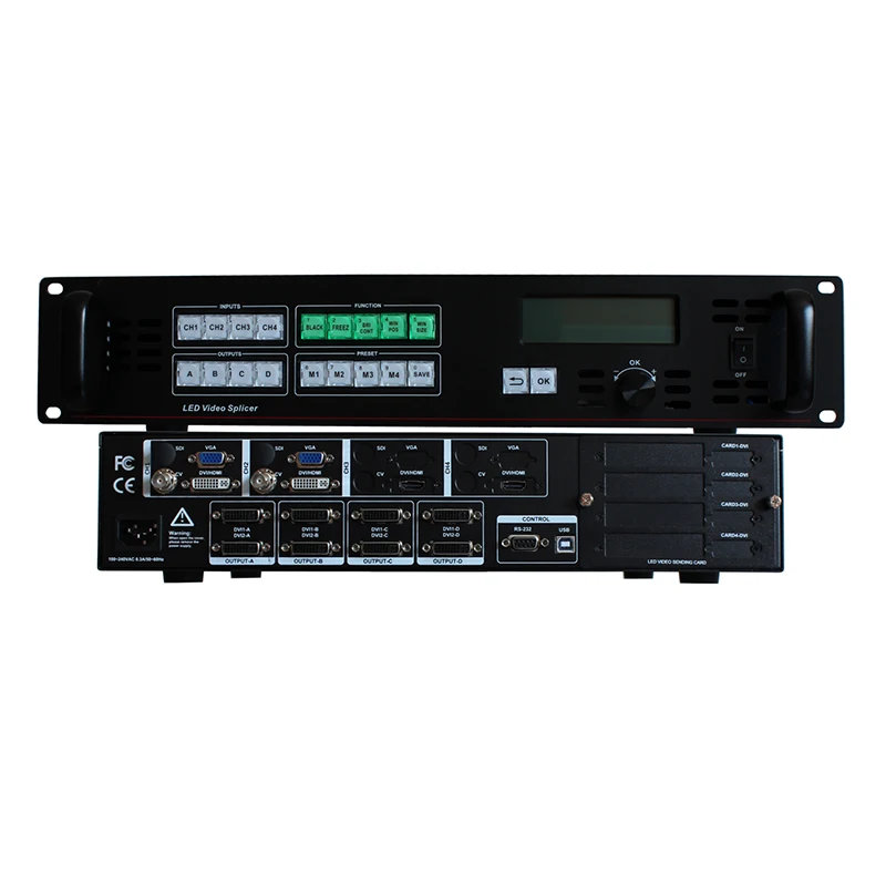 Светодиодный видеопроцессор Amoonsky SC368A 8K композитный A/V VGA HDMI USB поддержка 2 карт nova