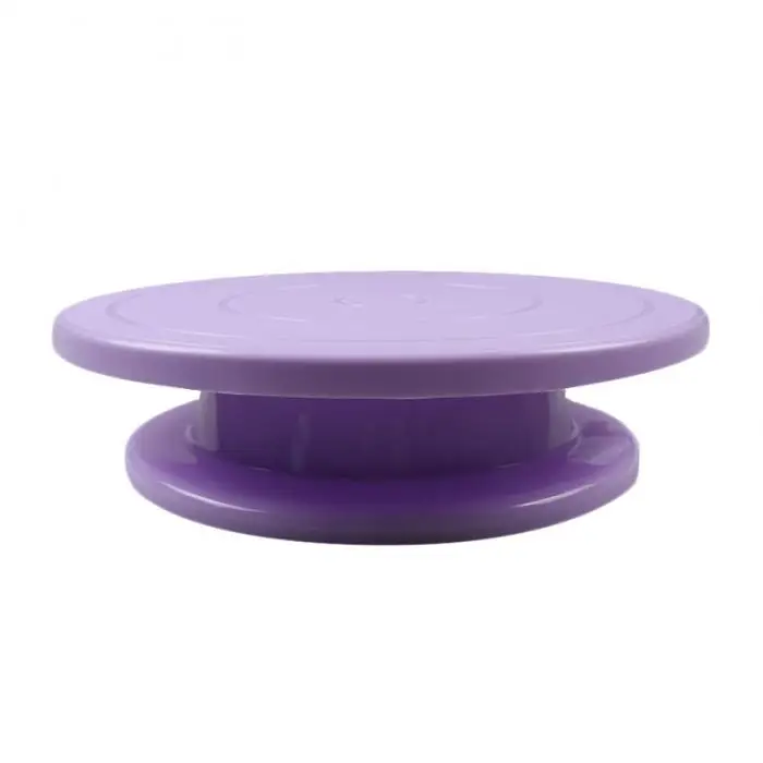 Горячая DIY пластиковая пластина для торта поворотный стол инструмент для выпечки вращающаяся противоскользящая круглая подставка для торта украшения поворотный стол FAS