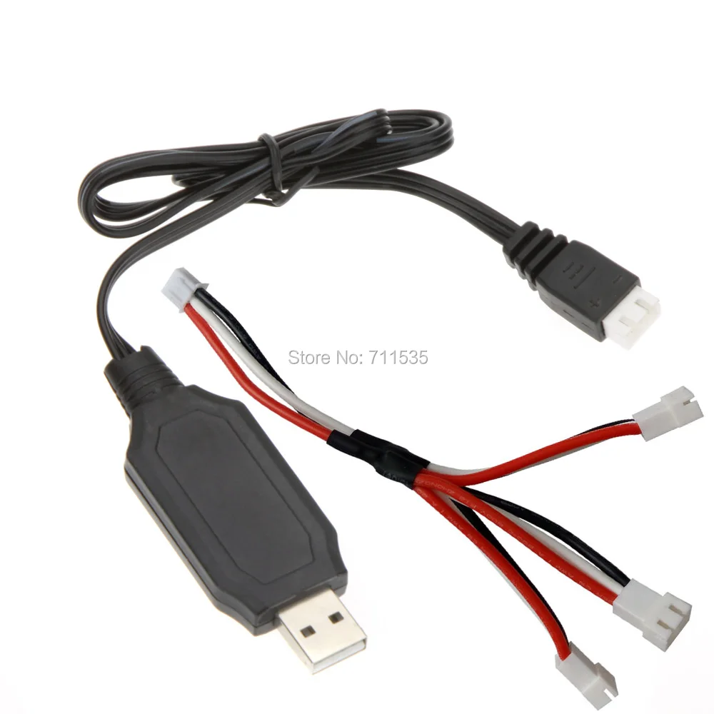 

7.4V Lipo Battery USB Charger Cable 3 In 1 Conversion Line For WLtoys V912 V913 V915 V262 V323 V333 V666 T40C T23 RC Helicopter