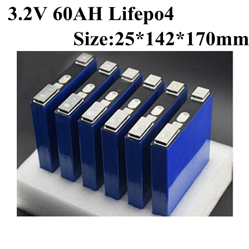 

4pcs 3.2v Lifepo4 Battery Cells 60Ah 180A Lifepo4 Batterie for Solar Energy Storage Golf Car Inverter Battery