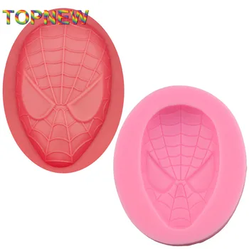 

Top New Arrived Spider Man Face Shaped 3D Silicone Mold Sugarcraft Soap Molds for Cake Decorating Baking Tools C3034