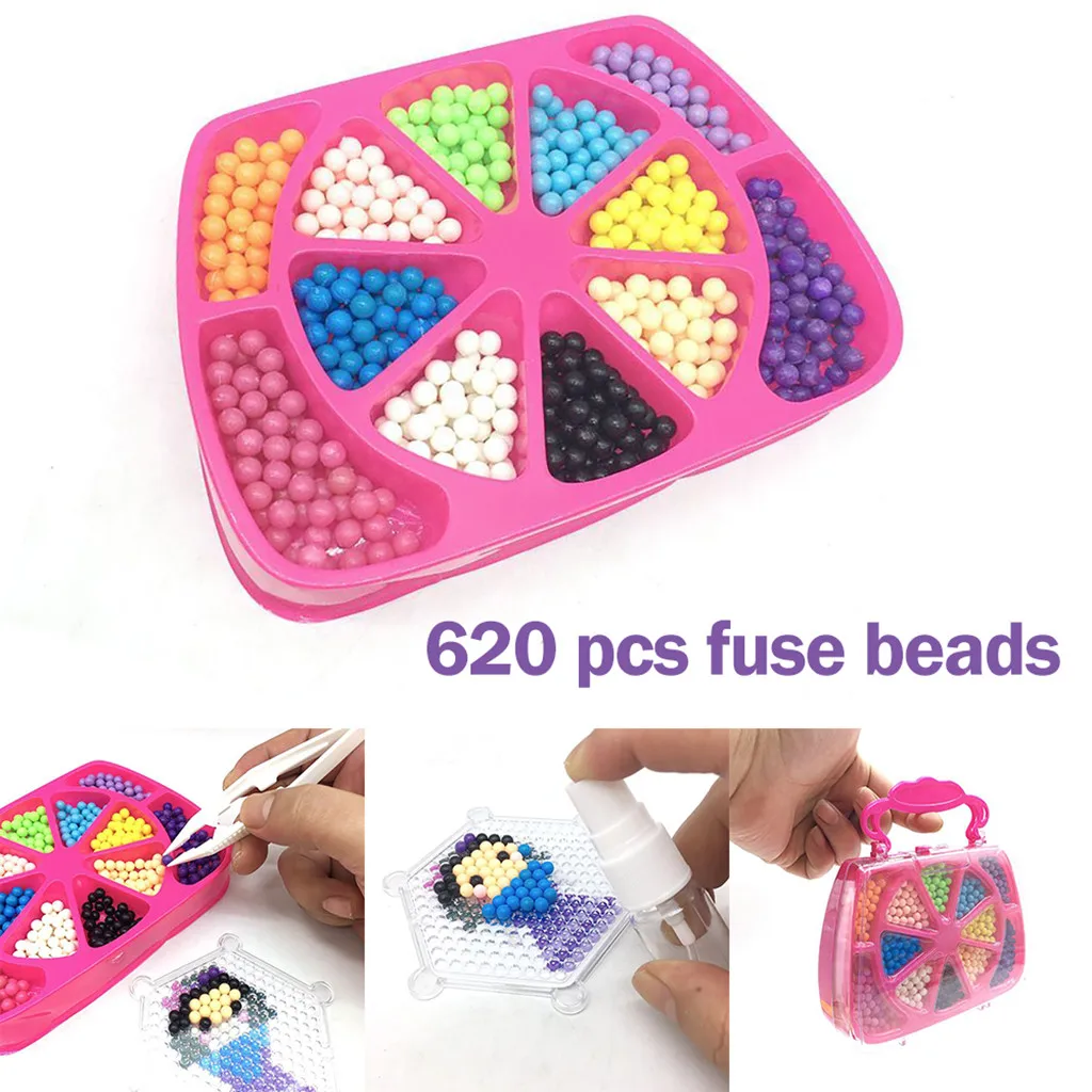 

Water Sticky Magic Fuse Beads Spray Mist Bean Puzzle Kids Gift Toys DIY Bean Water Mist Magic Beads Child Fun Gifts 3.30