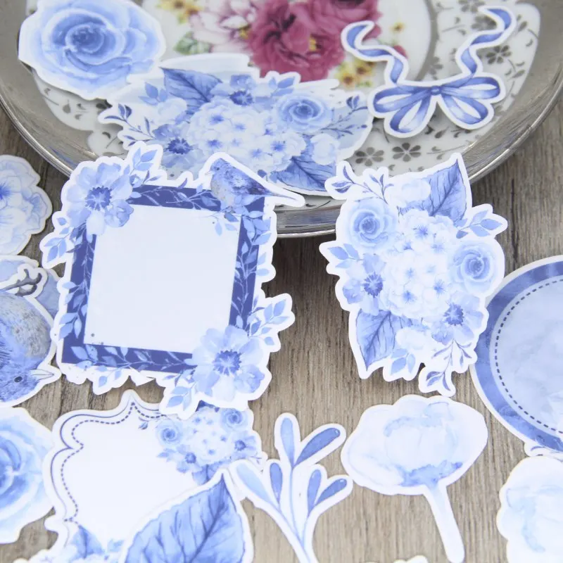 Download 27pcs Watercolor Flower Frame Scrapbooking Stickers Floral ...