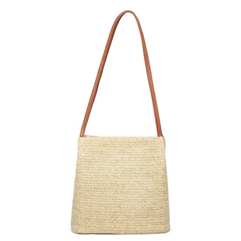 

Summer shoulder Bags For Women 2018 Luxury Handbags Women Bags Designer Famous Brand Ladies Rattan Beach Bag Wicker Straw Bag