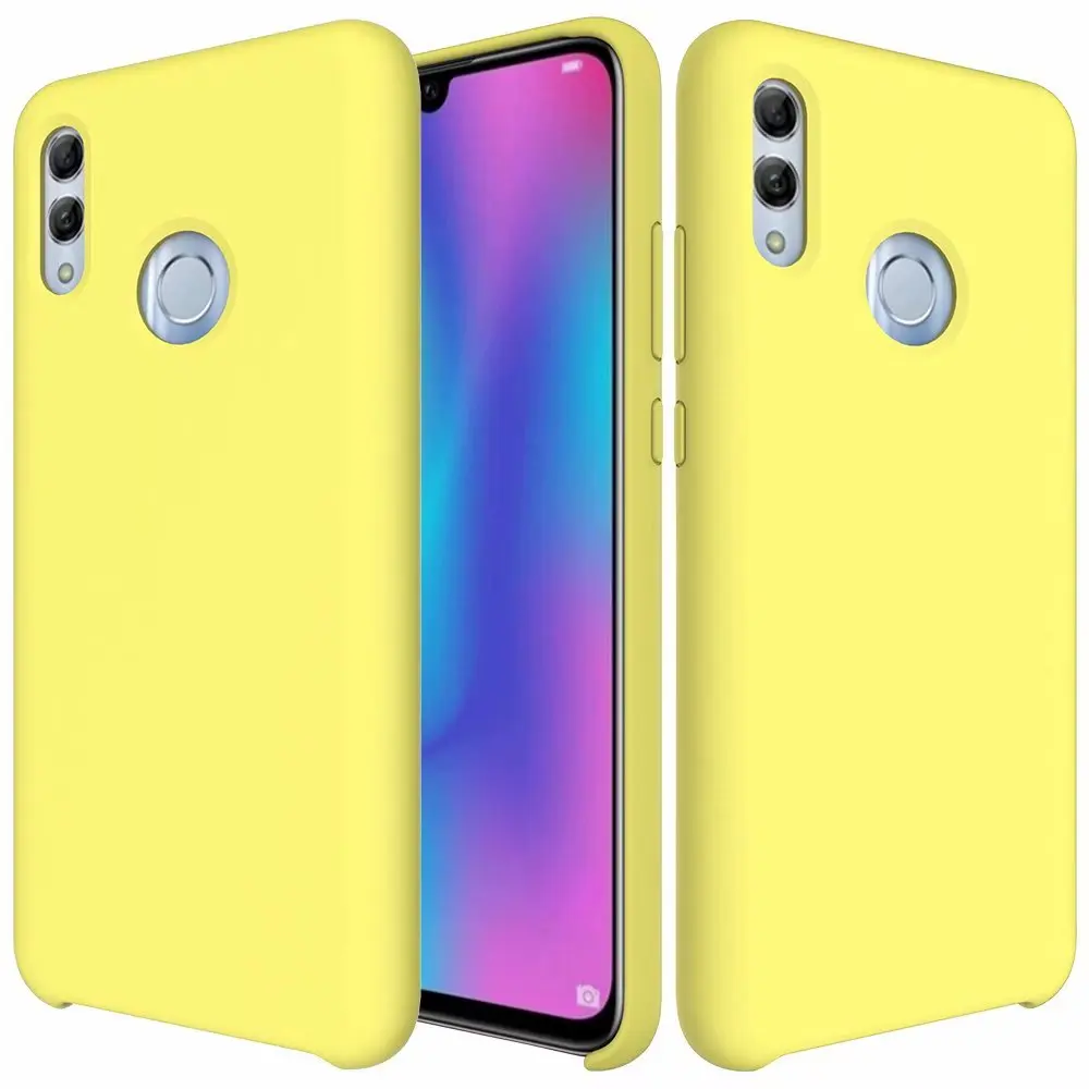 Yellow Оригинальные чехлы Macaron для huawei Honor 7X 8C Honor 9 10 Lite P Smart, матовые Силиконовые чехлы Enjoy 7S 9 S, чехлы для huawei Honor V10 V20 - Цвет: Yellow