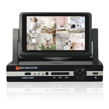 

JSA 4CH DVR CCTV System 4PCS 960P HD Outdoor Camera with 7 inch LCD Monitor P2P Security Camera Kit