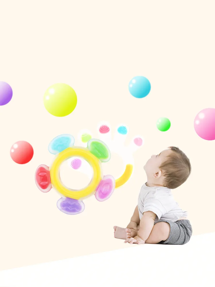 

Baby Silicone Teethers BPA Free Teething Toy Animal Rabbit Baby Palm ferris wheel Teether Silicone Beads Infant baby products