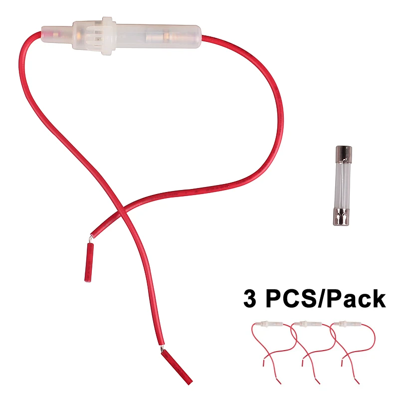 

2A In Line Blade Fuse Holder Power Extension Cable for Car Electronics DVR Modify Circuit Blow-out Overload Protection 3PCS/Pack