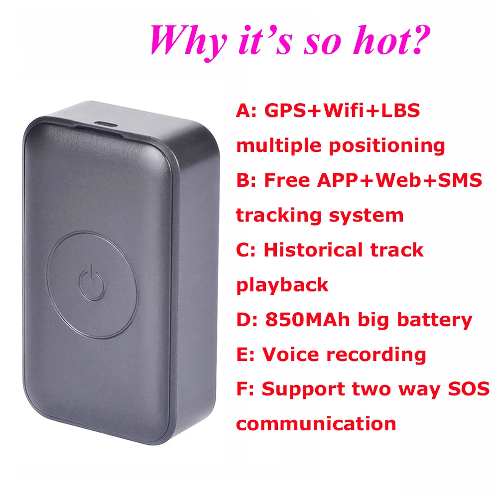 Topin 365GPS длительное время ожидания Мини Персональный SOS GPS трекер G03 GSM GPRS Wifi LBS