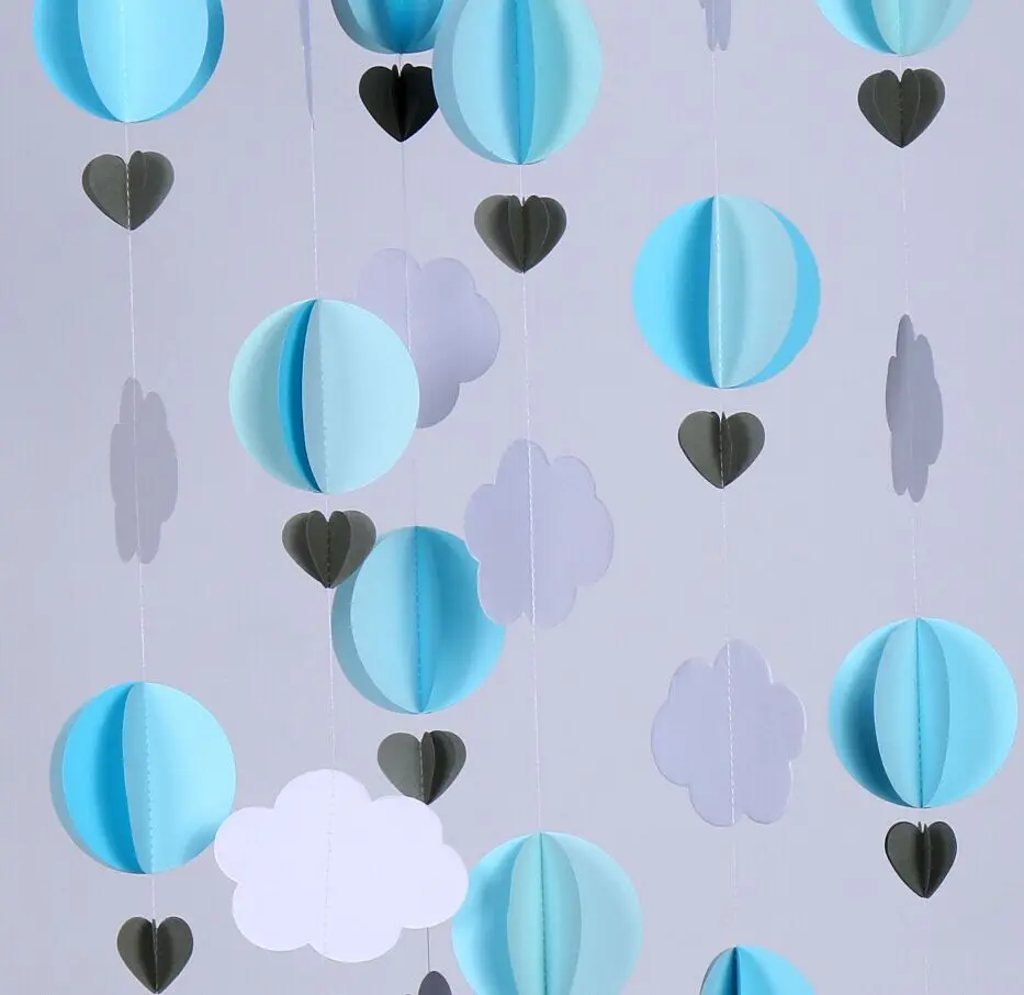 15 Feets 3D Kertas Balon Udara Panas Baby Shower Dekorasi Crib