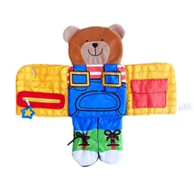 Baby Multi functional Three dimensional Bear Clothes Dressing Cloth Book Early Education cloth book Toys 40