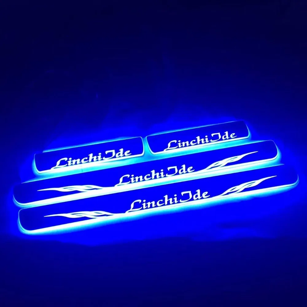 special brithday gift custom made moving acrylic LED DOOR SCUFF SILL