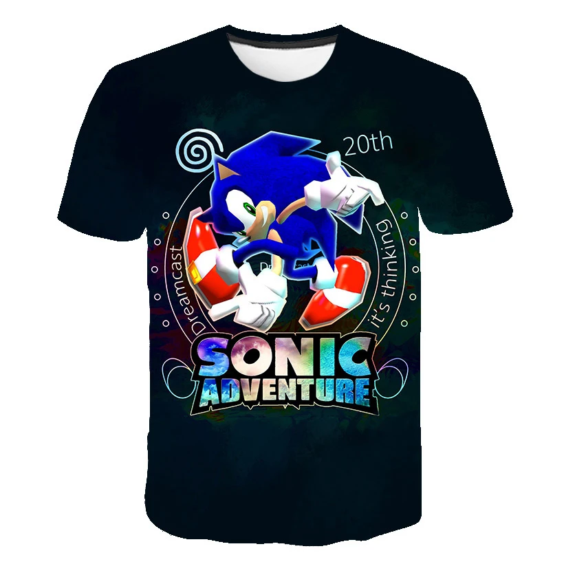 

3D print Children Sonic The Hedgehog Boys Girls Tops Tees Cartoon Design Funny T-Shirts Kids Summer Casual Clothes For Toddler