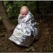 Двухсторонние серебряные одеяла для поисково-спасательной операции аварийное одеяло на открытом воздухе Портативные Многофункциональные средства для оказания первой помощи